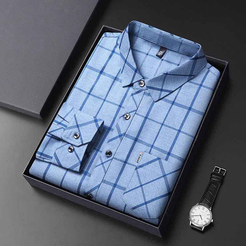 Kaschmirplaid Langarmhemd für Herren – Bild 2 | LuxeStyle