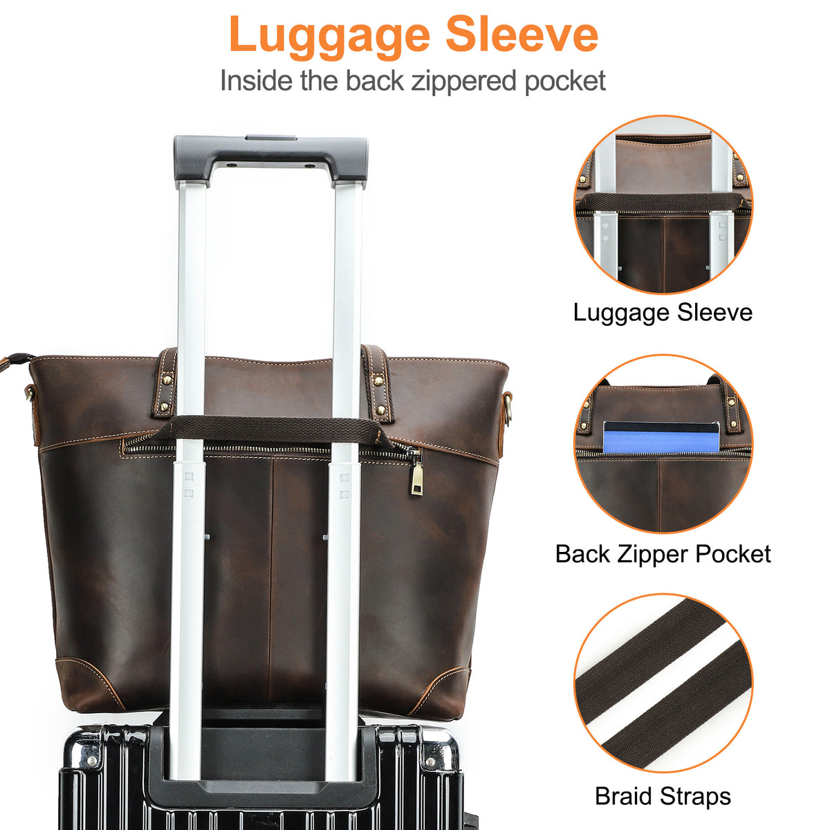 Grosses Retro Crossbody aus Echtleder – Bild 6 | LuxeStyle
