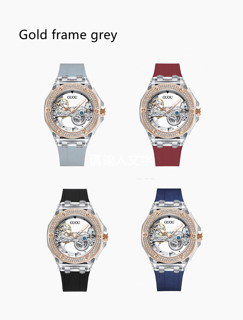 Damen-Automatikuhr mit Silikonband – Bild 11 | LuxeStyle