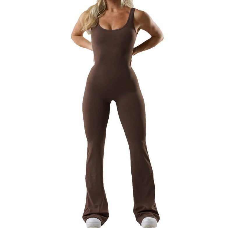 Nahtloser Yoga-Bodysuit mit Cut-Outs