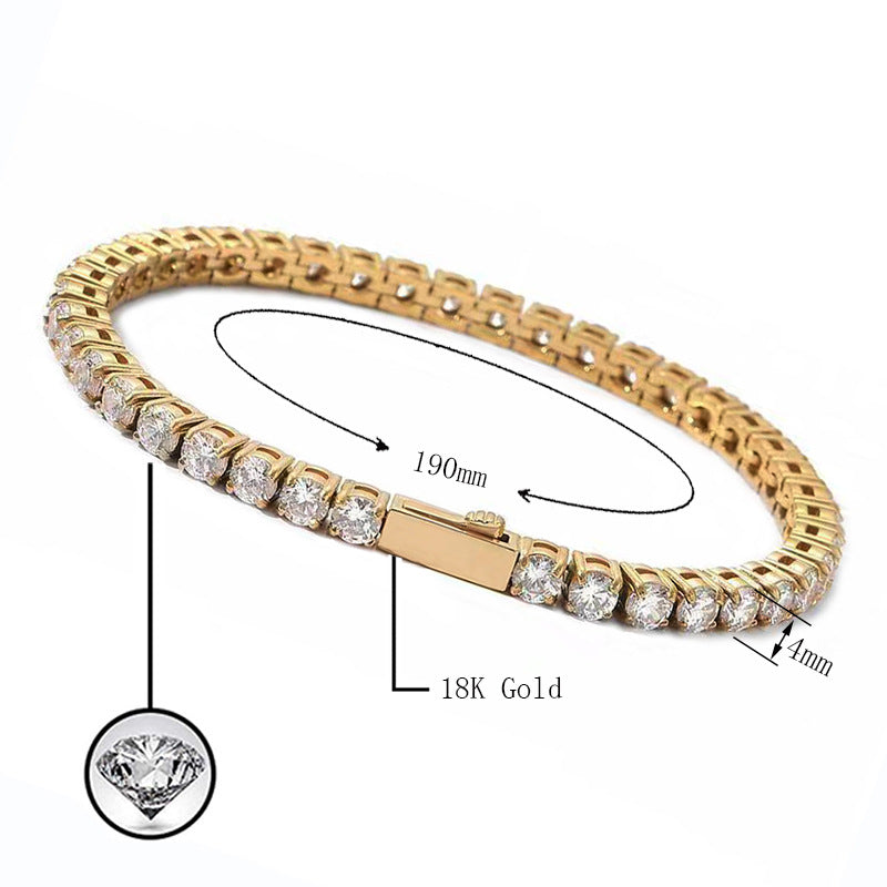 Tennis-Armband aus Edelstahl mit Zirkonia – Bild 2 | LuxeStyle