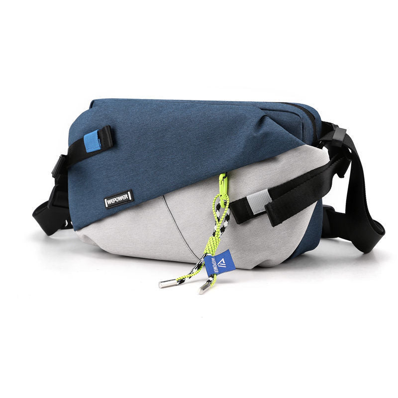 Crossbody Messenger Bag aus Nylon, blau – Bild 8 | LuxeStyle