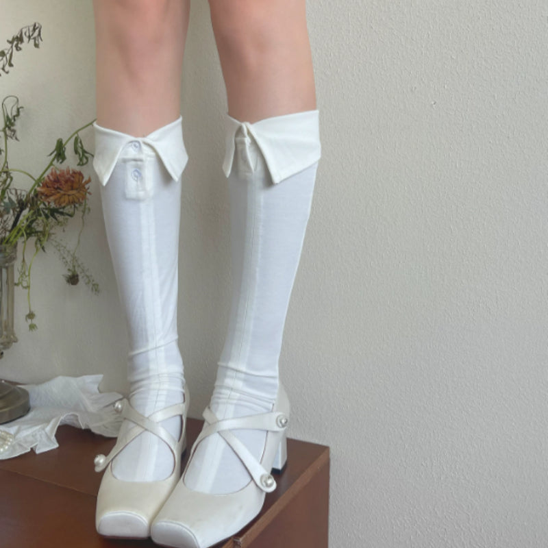 Vintage Mid-Calf Socken im Magazin-Stil