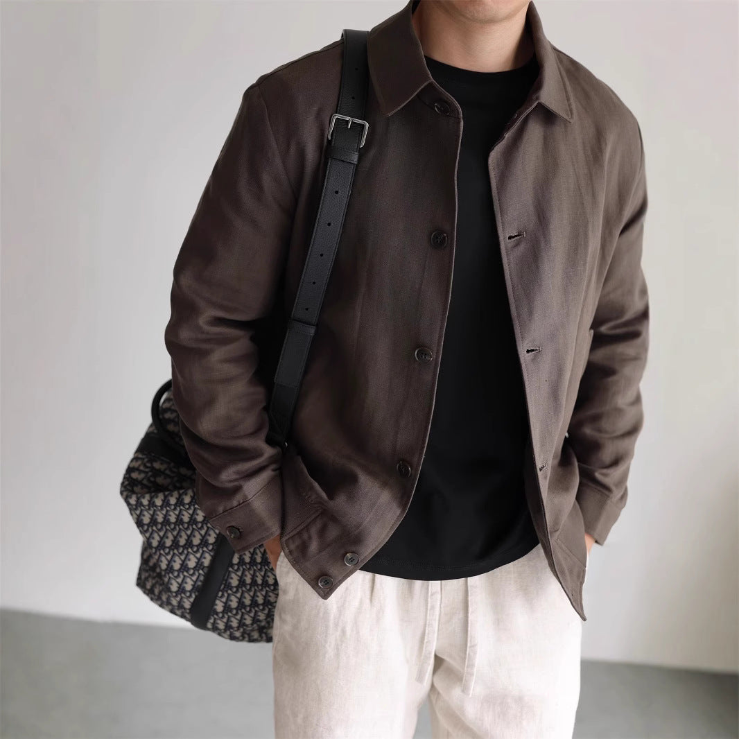 Leichte Herrenjacke mit Linen-Futter