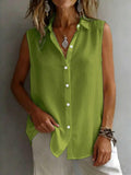 Ärmelloses Casual-Shirt mit Reverskragen – Bild 1 | LuxeStyle