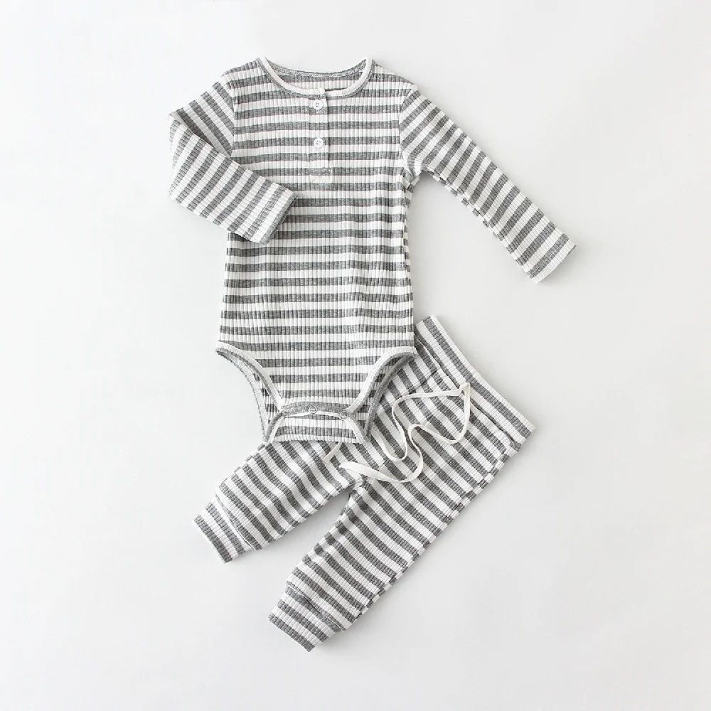 Corduroy Baby Set Striped 2-Teilig – Bild 4 | LuxeStyle
