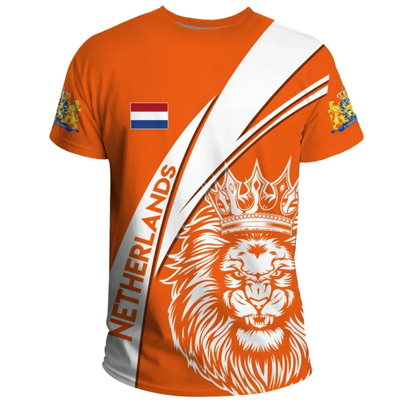 Herren T-Shirt mit Hollandflaggen-Print – Bild 4 | LuxeStyle