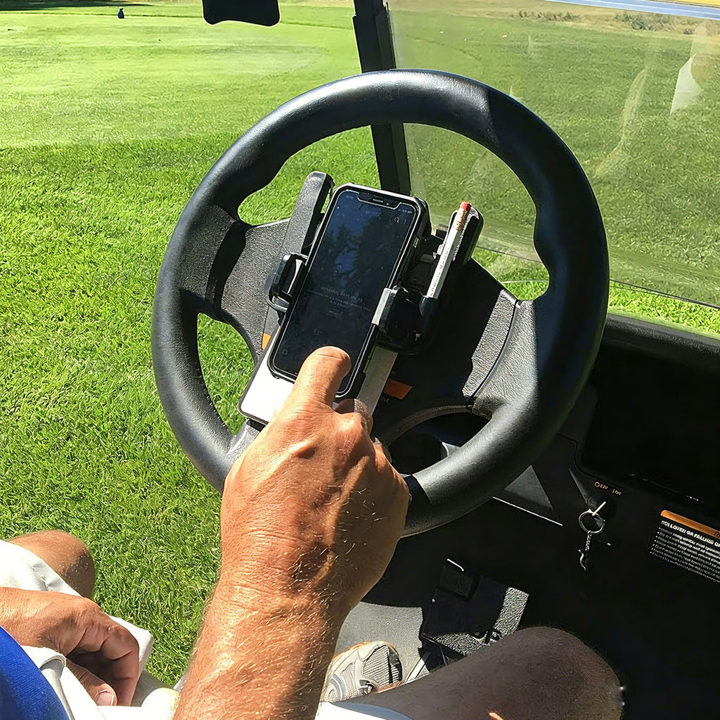 Handgemachter Smartphone-Halter fürs Golf-Cart-Lenkrad – Bild 5 | LuxeStyle