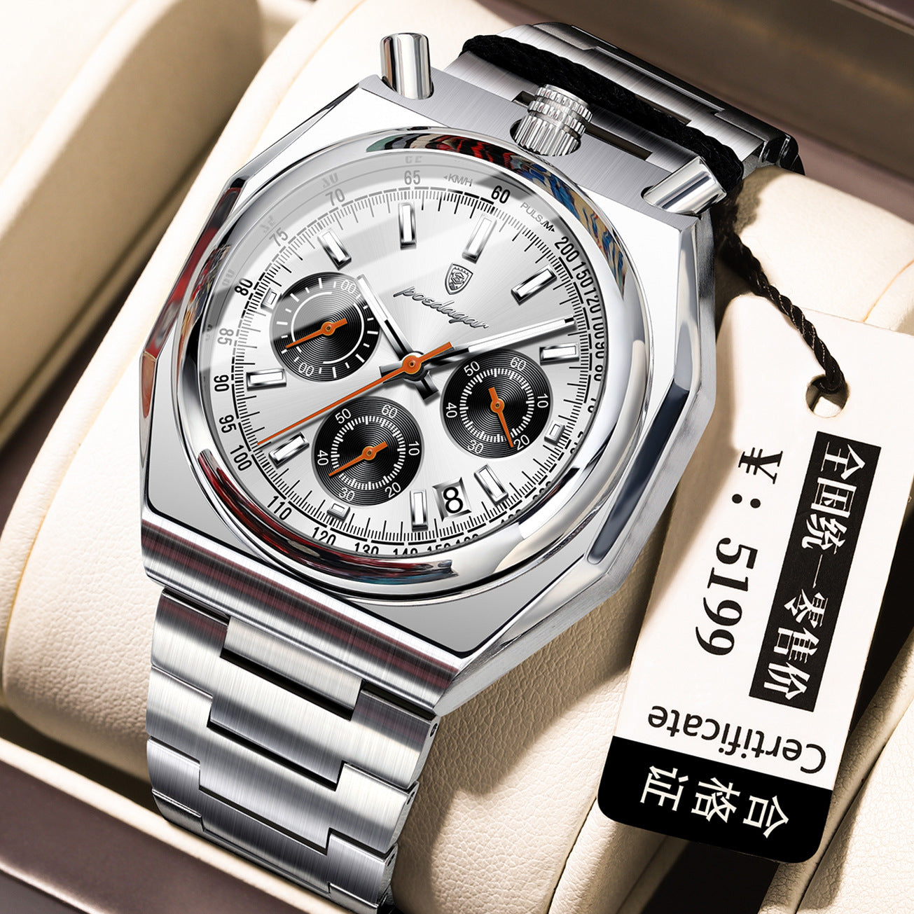 Retro-Herrenuhr mit Leuchtfunktion