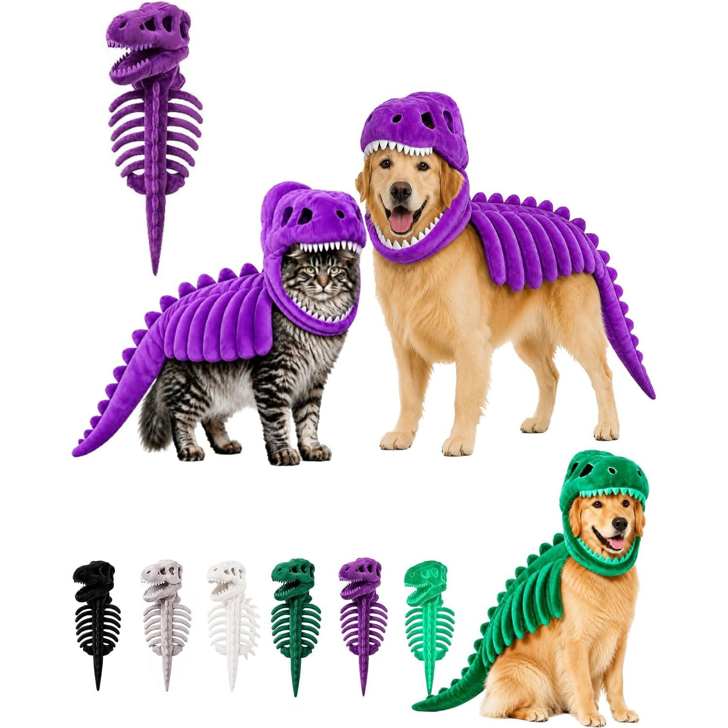 Dinosaurier-Skelett Kostüm für Haustiere