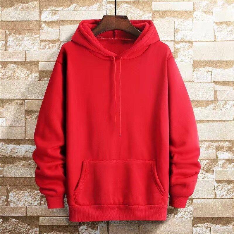 Unifarbenes Kapuzen-Sweatshirt
