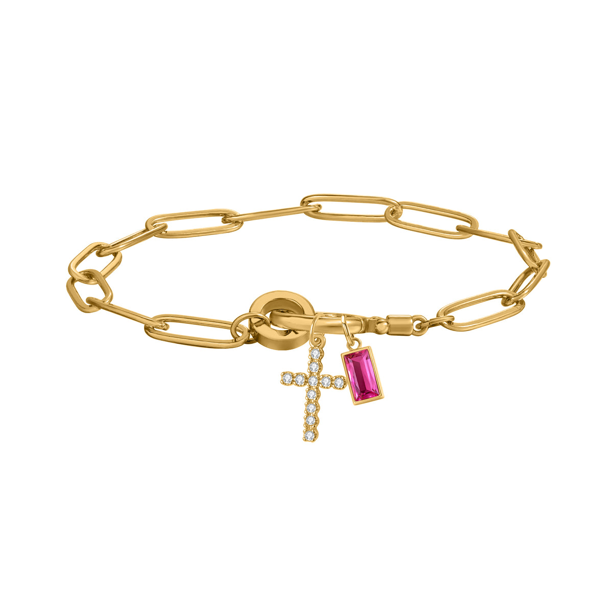 Personalisiertes Geburtsstein Kreuz Armband – Bild 10 | LuxeStyle