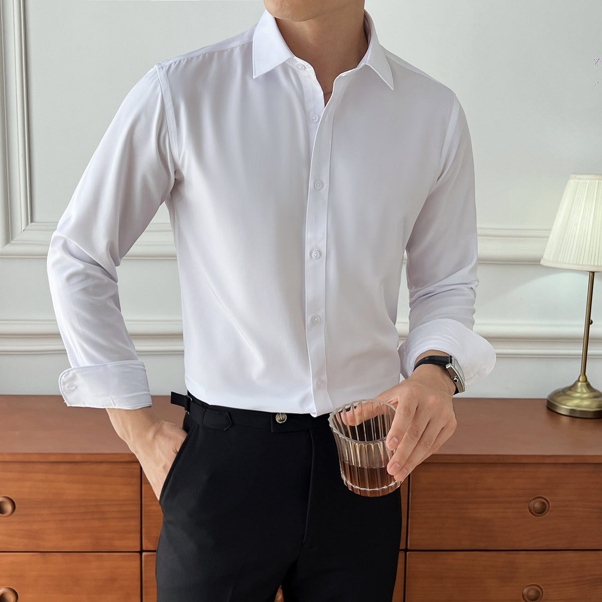 Business Hemd langarm, schmal geschnitten – Bild 10 | LuxeStyle