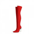 Overknee-Stiefel aus Wildlederimitat