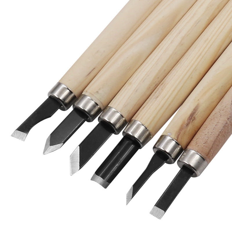 Holzschnitz-Set aus Manganstahl, 12-teilig – Bild 2 | LuxeStyle
