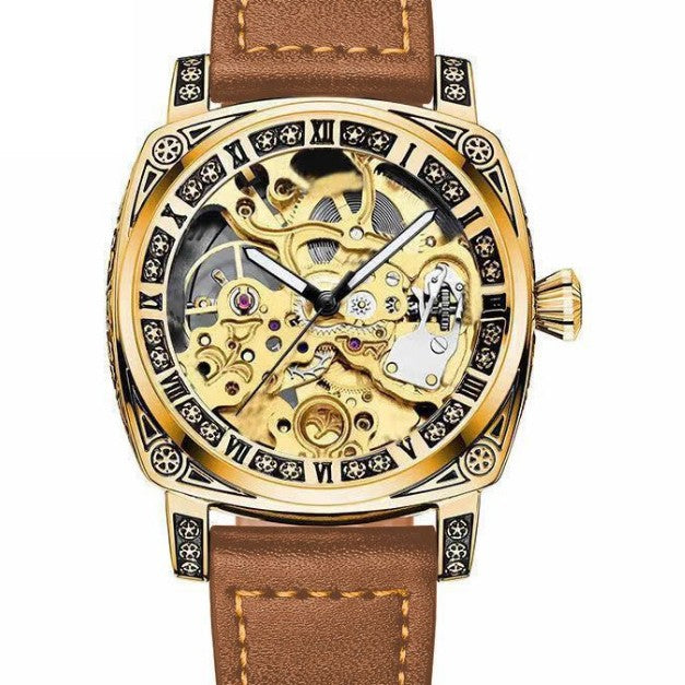 Relief-cut Automatik-Herrenuhr – Ansicht 3