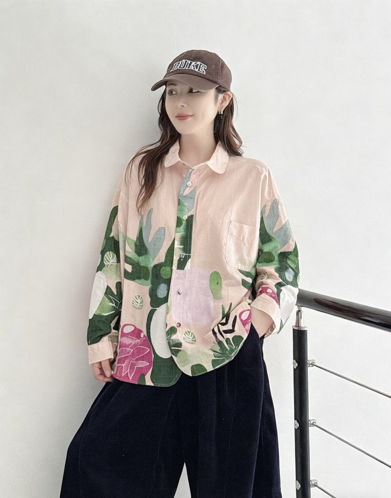 Locker geschnittener Cardigan mit Geometermuster – Bild 7 | LuxeStyle