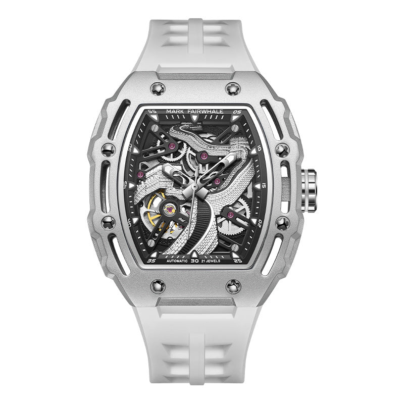 Automatische Skelett-Herrenuhr mit Leuchtzeigern – Ansicht 6