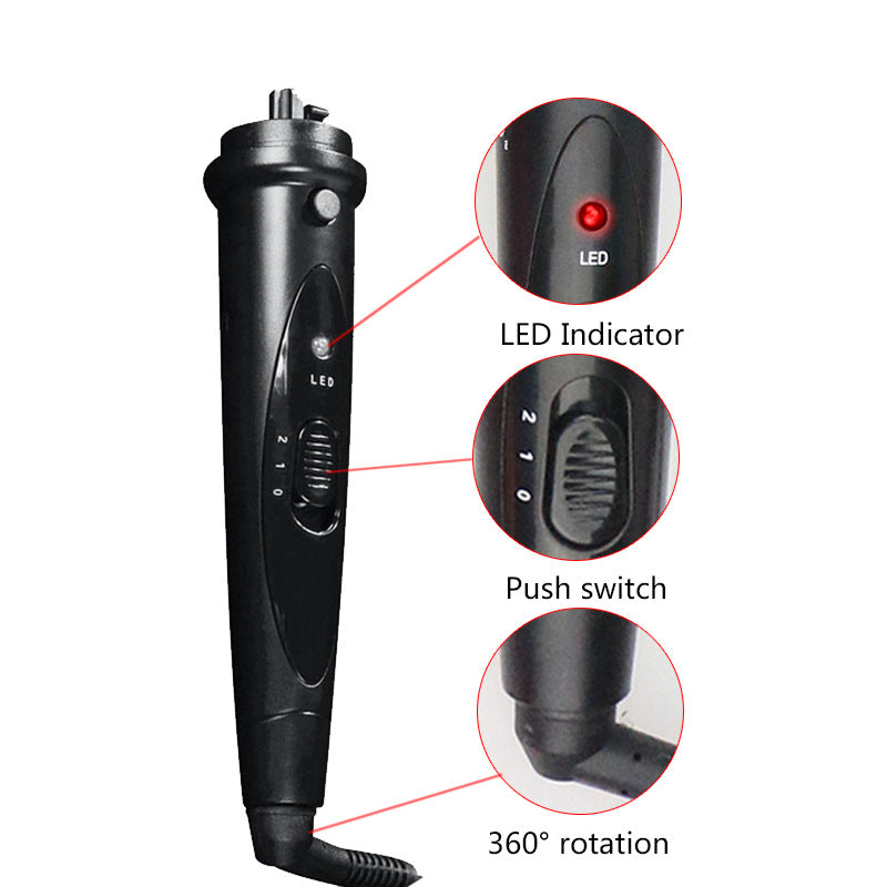 6-in-1 Lockenstab & Glätteisen mit LED-Anzeige