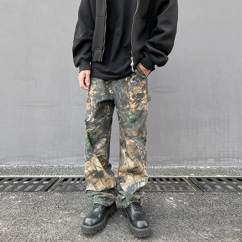 Herrenjeans Camouflage-Print