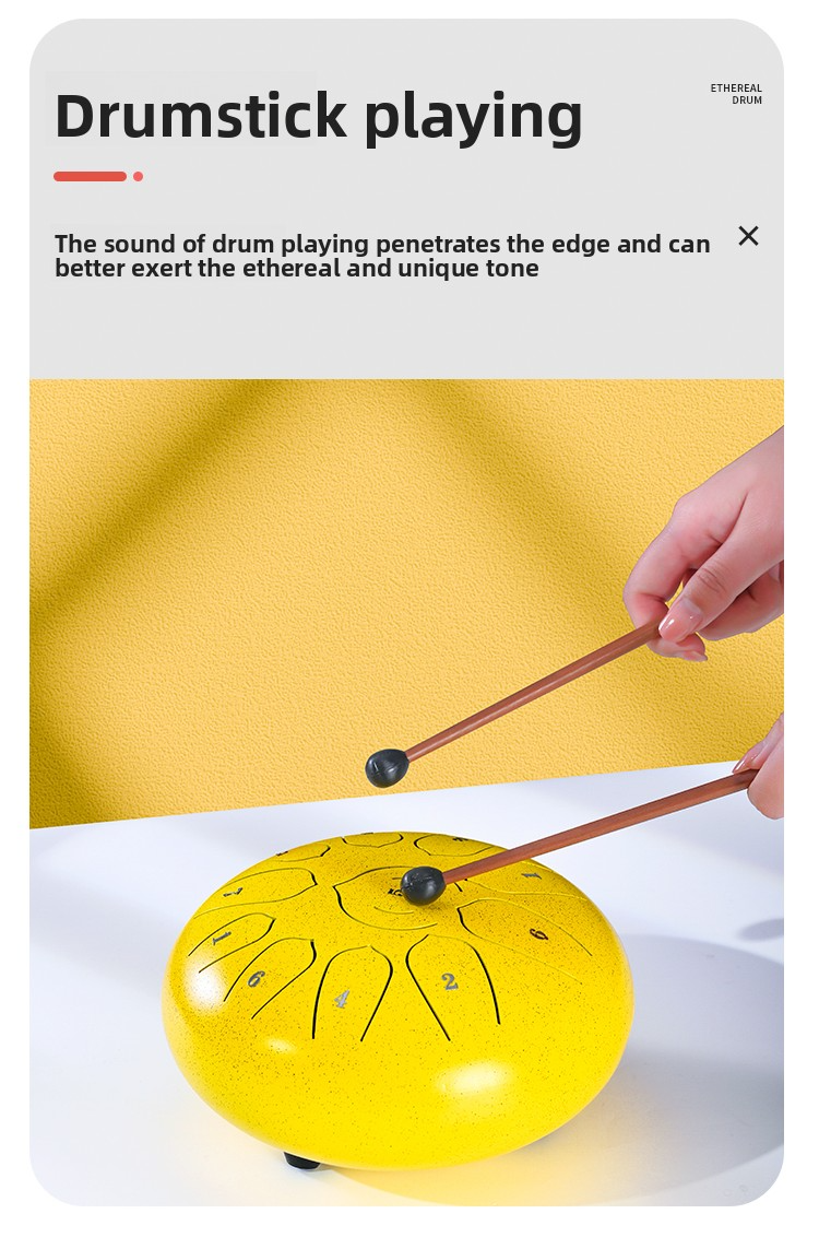 Lotus Ethereal Steel Tongue Drum, 11 Noten