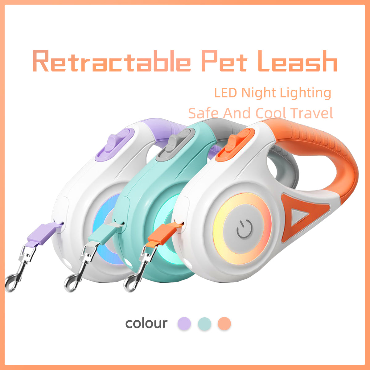 Retractierbare Leine mit Automatikbremse für kleine & mittlere Hunde