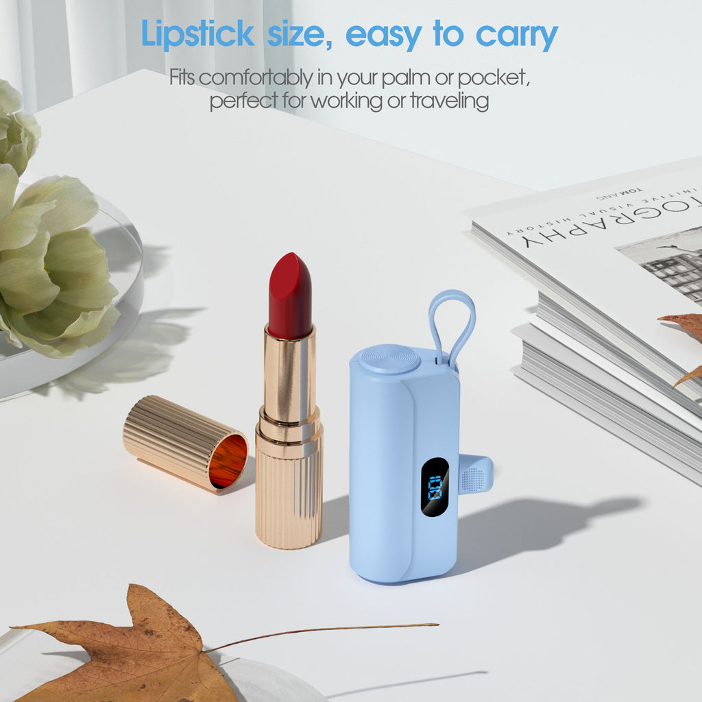 Mini Powerbank mit integriertem Kabel