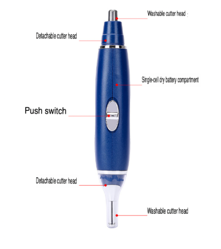 Elektrischer Trimmer für Ohr-, Nasen- & Augenbrauenhaar