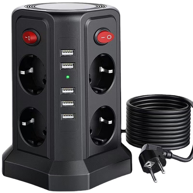 Tischsteckdose mit 3 Schuko- und 4 USB-Anschlüssen