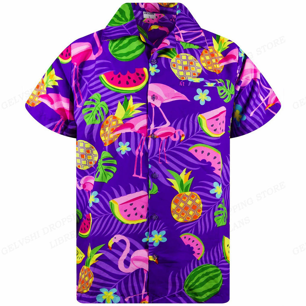 Herren Hawaiihemd gestreift
