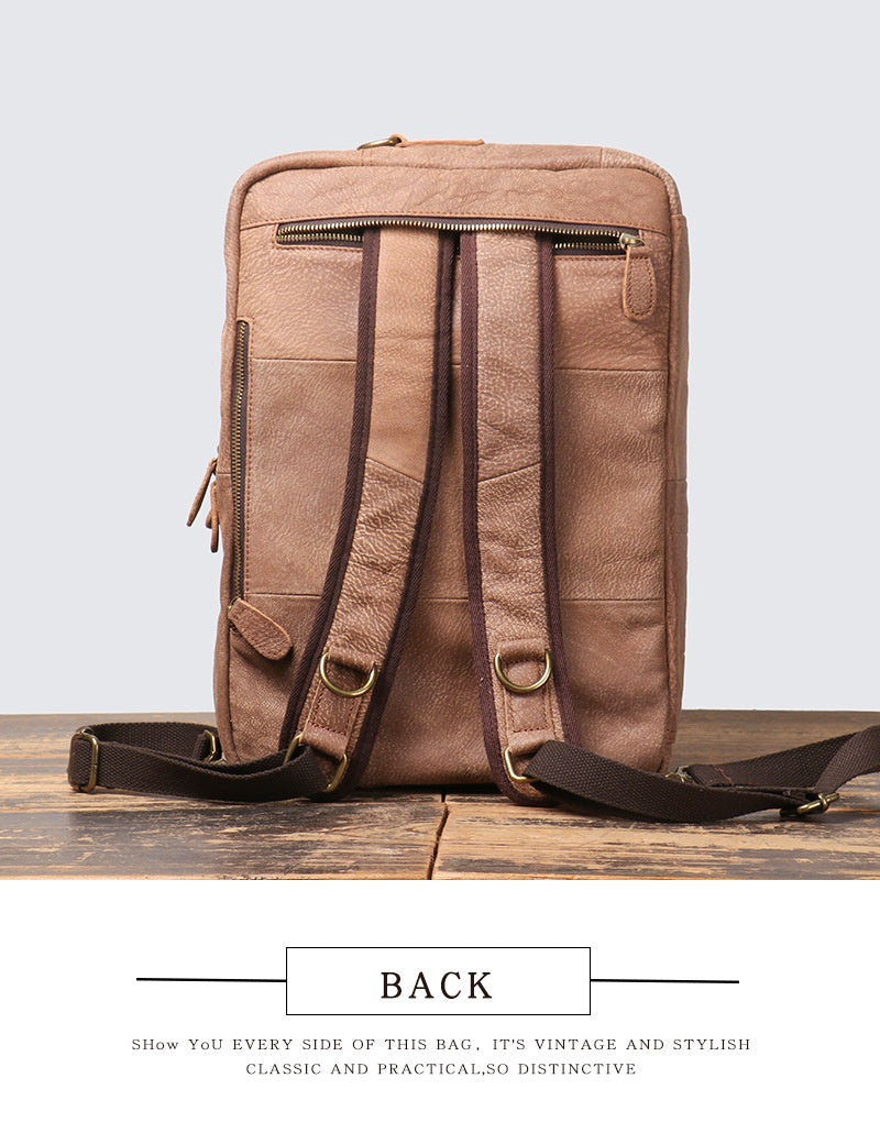 Lederrucksack gross – Vintage Braun