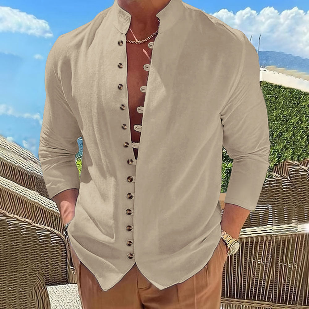 Langeärmeliges Loose-Fit-Shirt aus Polyester – Bild 5 | LuxeStyle