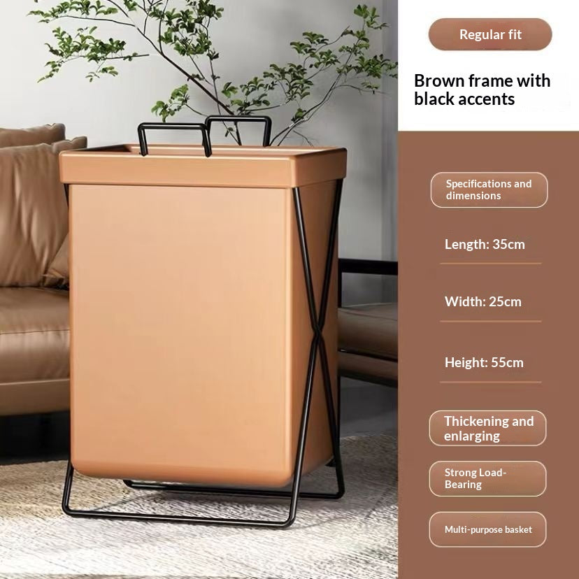 Faltbarer Wäschekorb aus Leder, wasserdicht – Bild 2 | LuxeStyle