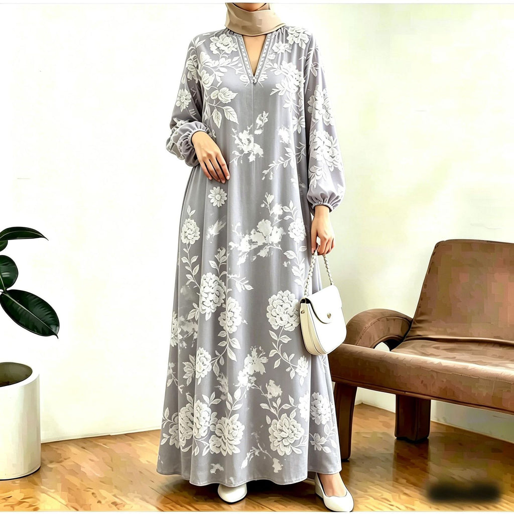 Tiedye-Kleid mit lockerem Sitz
