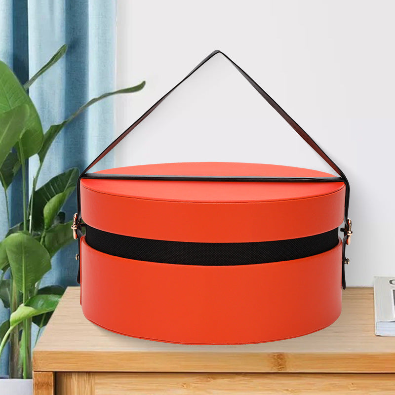 Leder Geschenkbox Rund