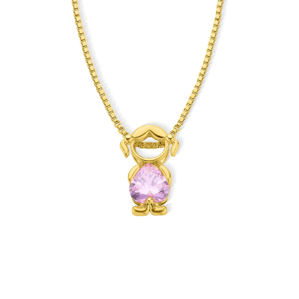 Herzförmige Kupfer-Halskette mit Diamanten