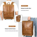 Leder-Reise-Laptop-Rucksack