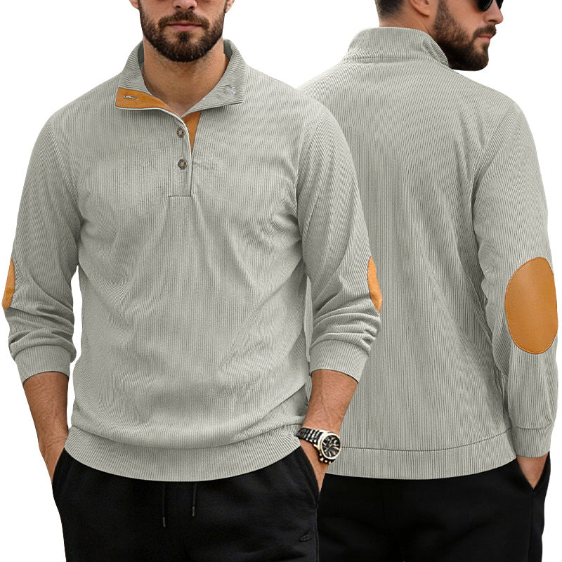 Herren Cord Pullover Langarm Sweatshirt – Bild 6 | LuxeStyle
