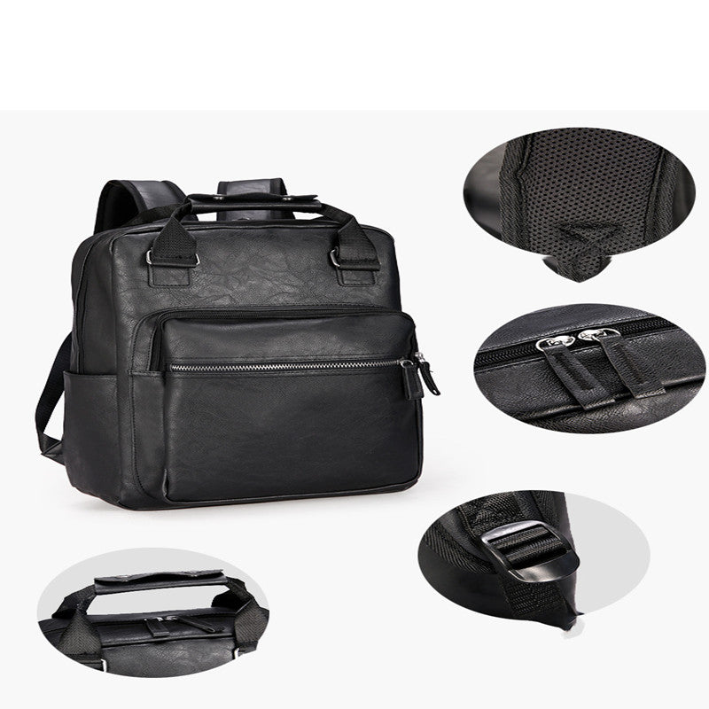 Grosser Reise-Laptop-Rucksack aus PU-Leder – Bild 5 | LuxeStyle