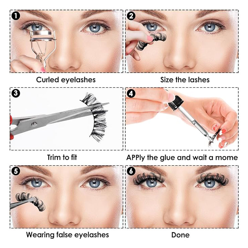 Falsche Wimpern Faux Mink – 10 Paar