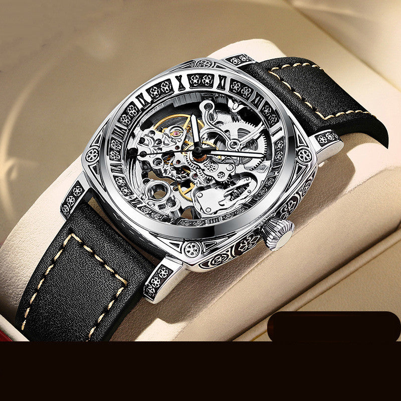 Luminous Fashion Leder Herrenuhr – Bild 5 | LuxeStyle