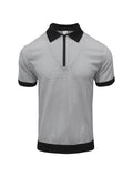 Herren Halbzipfelpolo mit Kragen und Kurzarm