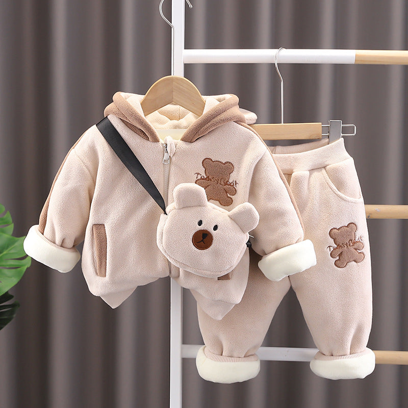 Gepolsterte Kapuzen-Baumwoll-Jacke für Baby – Bild 3 | LuxeStyle