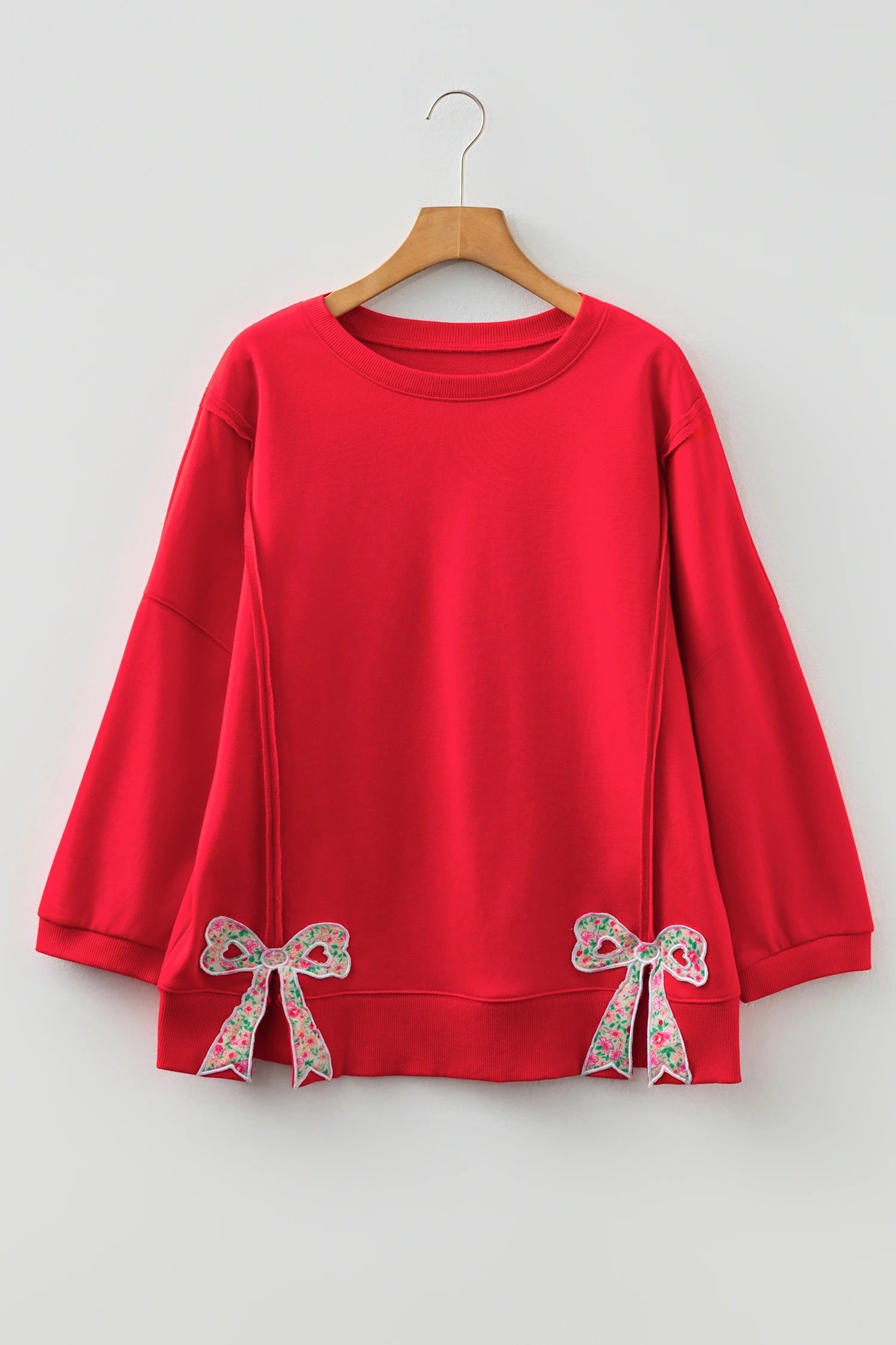 Designer-Patchwork Hoodie mit Schleife