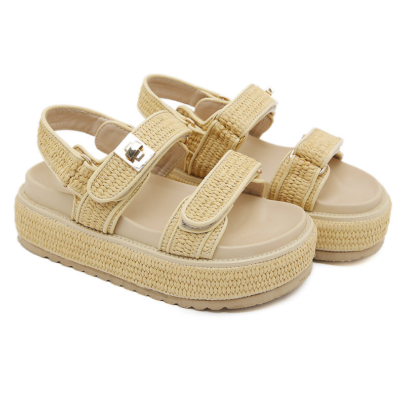 Geflochtene offene Sandalen für Damen – Bild 9 | LuxeStyle