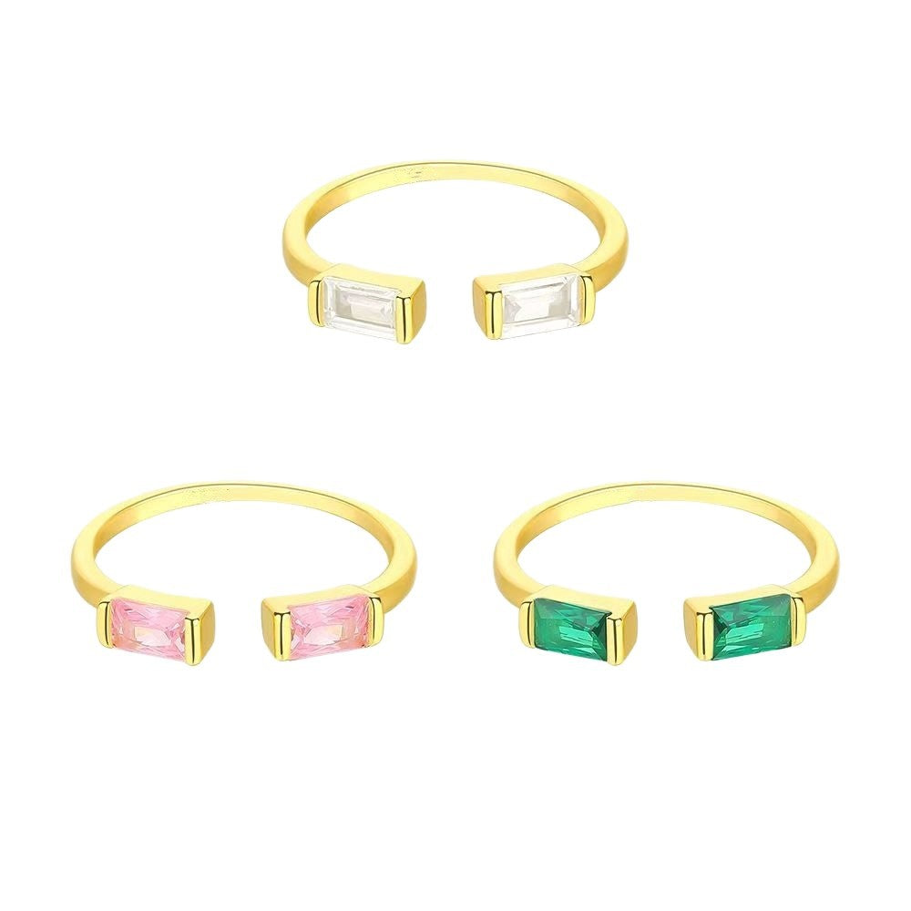 Rechteckiger Zirkonring – Bild 4 | LuxeStyle