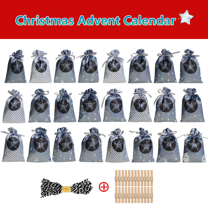 Adventskalender-Set aus Satin-Geschenkbeutel – Bild 7 | LuxeStyle