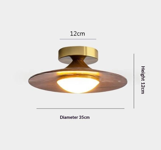Walnussfarbene Deckenlampe für Eingangsbereich – Bild 5 | LuxeStyle
