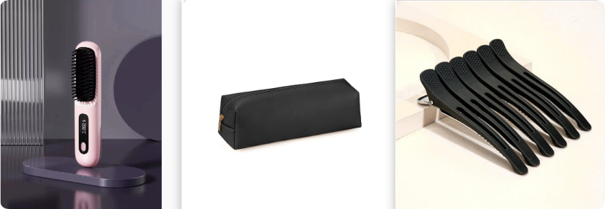 Kabellose 2-in-1 Glättbürste für schnelles Styling