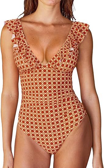 Damen Neckholder Badekleid mit Blumenmuster – Bild 1 | LuxeStyle